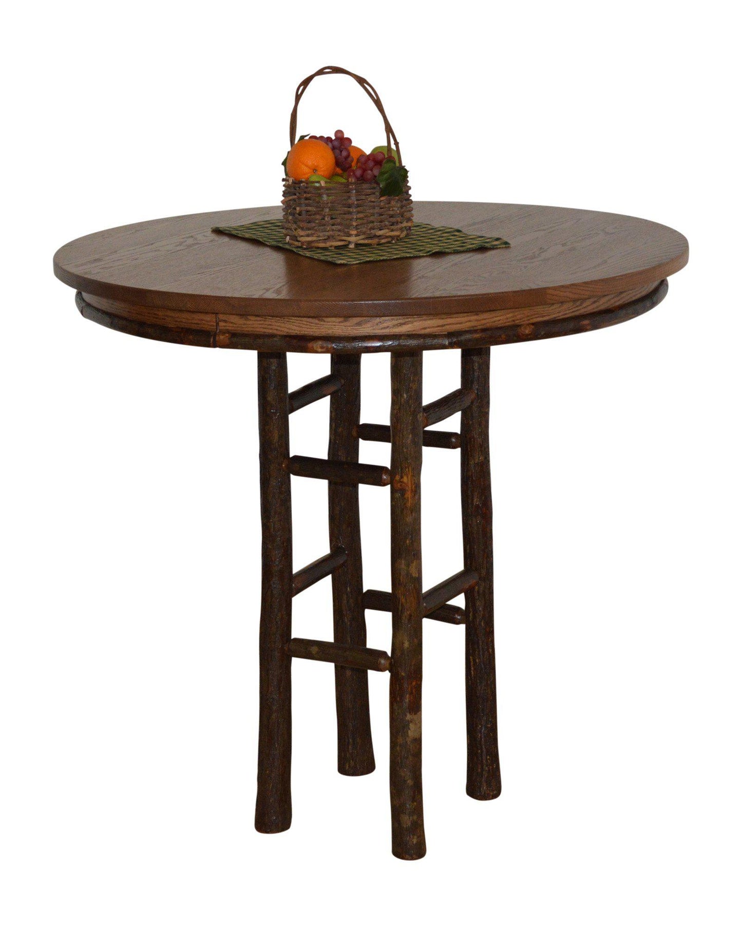 A&L Furniture Co. Hickory 3 Piece 42" Round Bar Table Set - LEAD TIME TO SHIP 4 WEEKS OR LESS