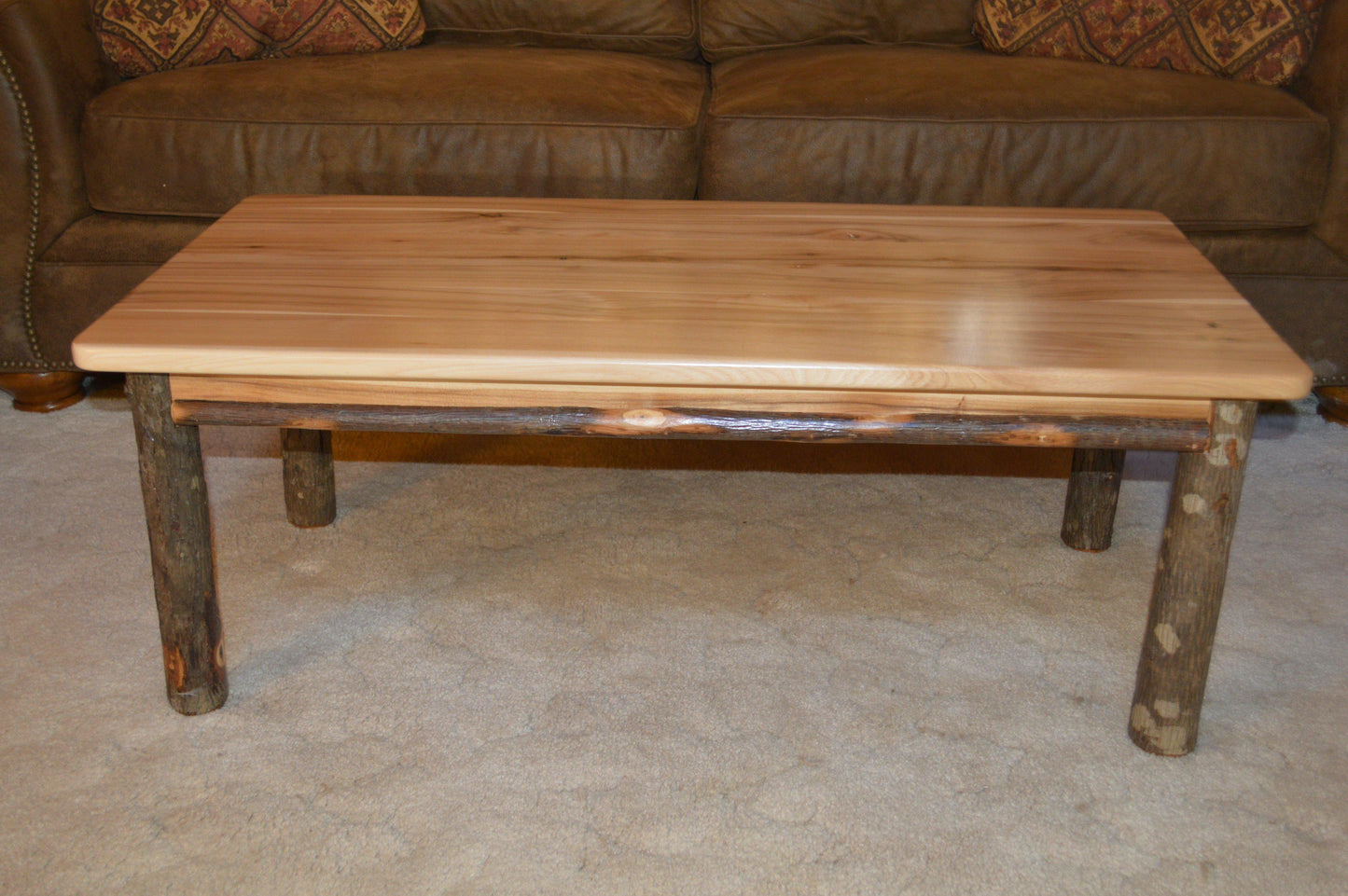 A&L Furniture Co. Amish Hickory Solid Wood Coffee Table - LEAD TIME TO SHIP 10 BUSINESS DAYS