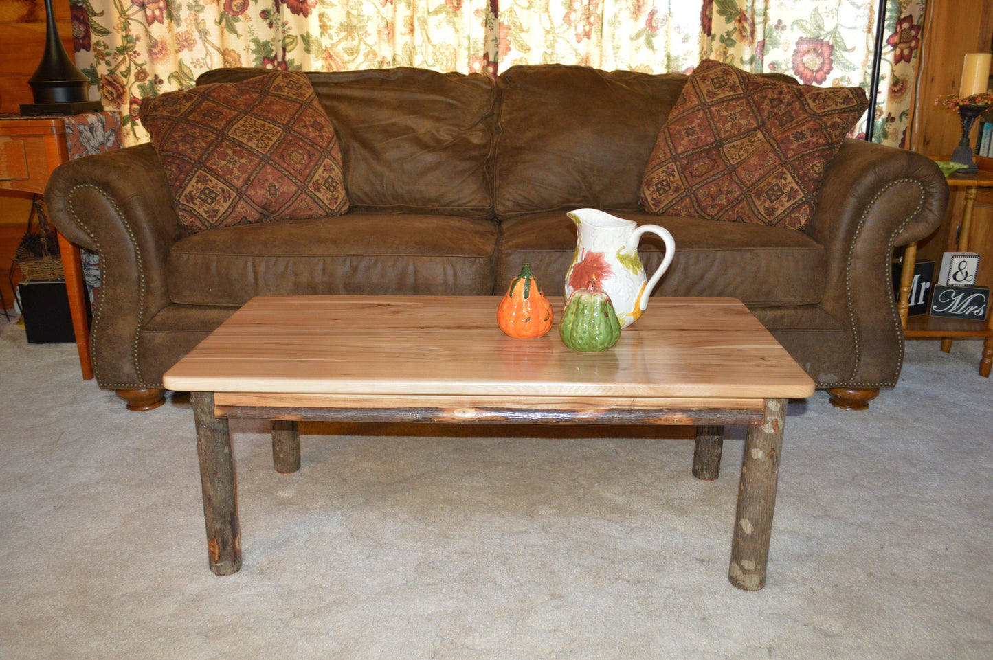 A&L Furniture Co. Amish Hickory Solid Wood Coffee Table - LEAD TIME TO SHIP 10 BUSINESS DAYS