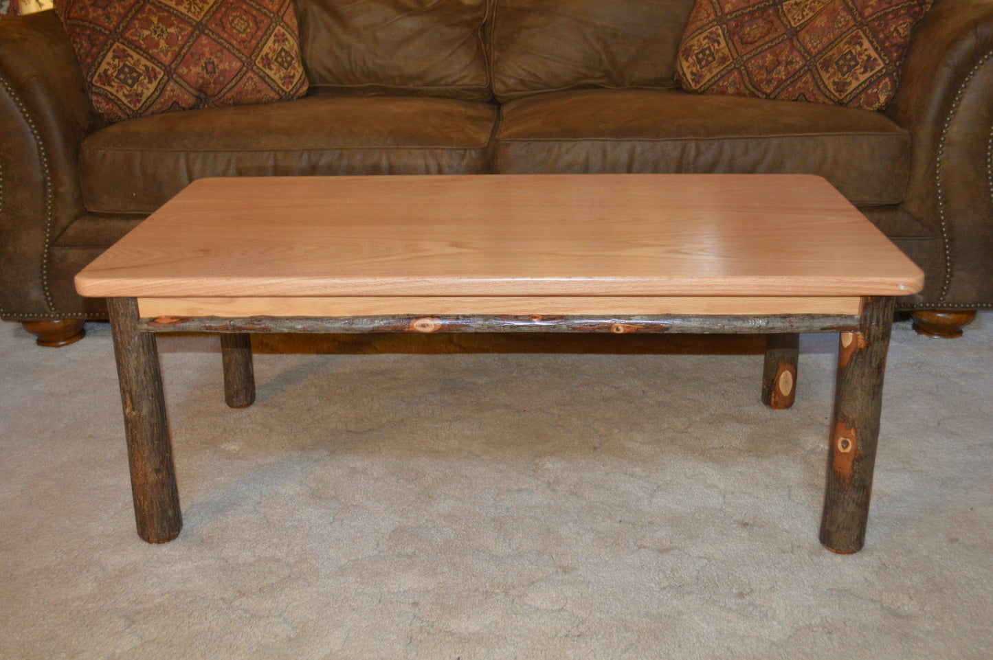 A&L Furniture Co. Amish Hickory Solid Wood Coffee Table - LEAD TIME TO SHIP 10 BUSINESS DAYS