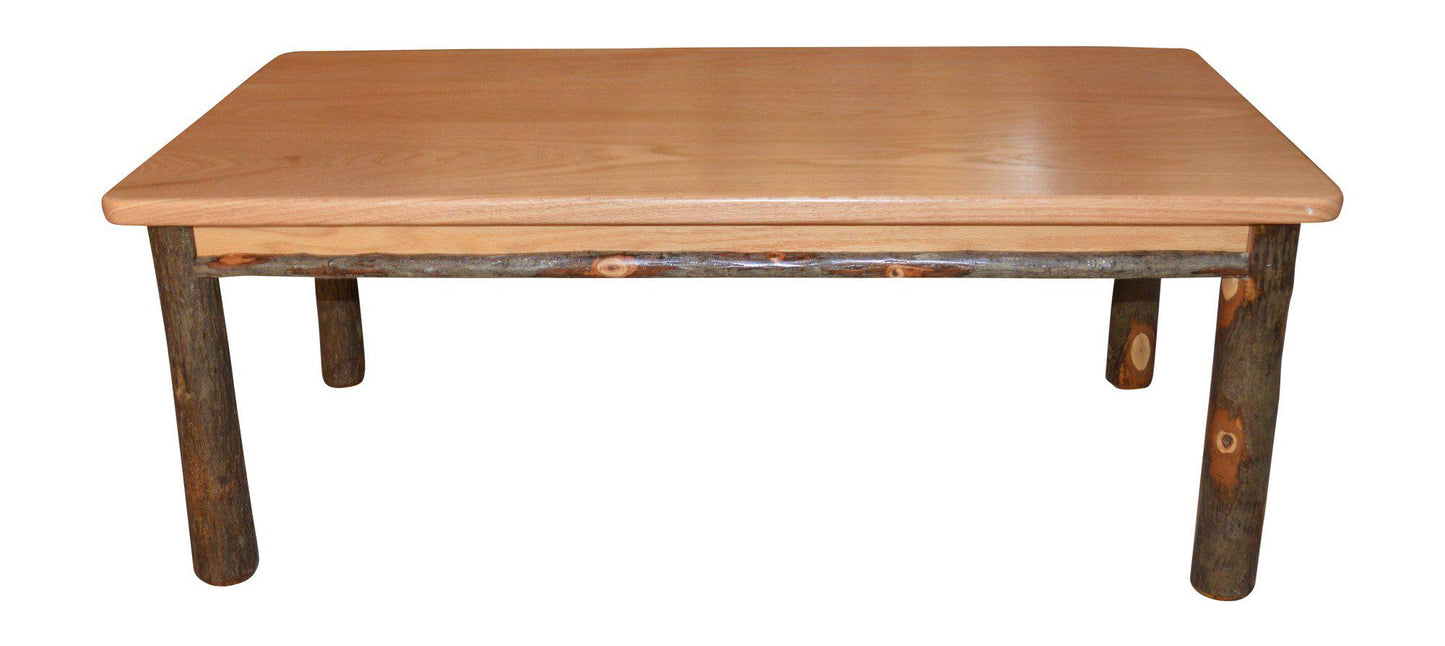 A&L Furniture Co. Amish Hickory Solid Wood Coffee Table - LEAD TIME TO SHIP 10 BUSINESS DAYS