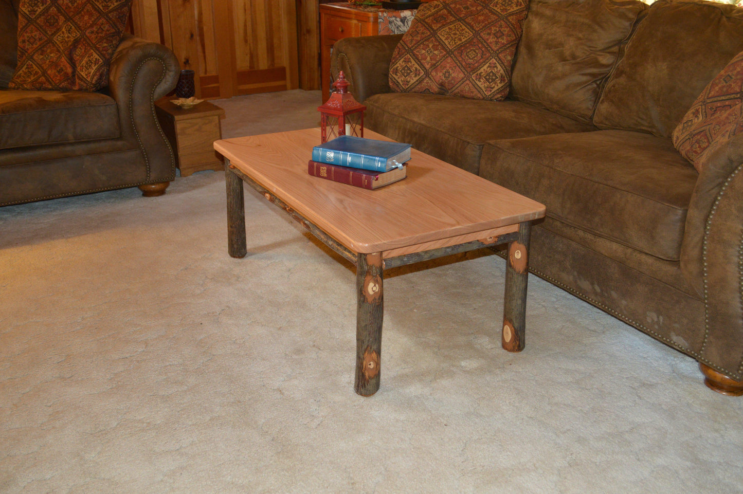 A&L Furniture Co. Amish Hickory Solid Wood Coffee Table - LEAD TIME TO SHIP 10 BUSINESS DAYS