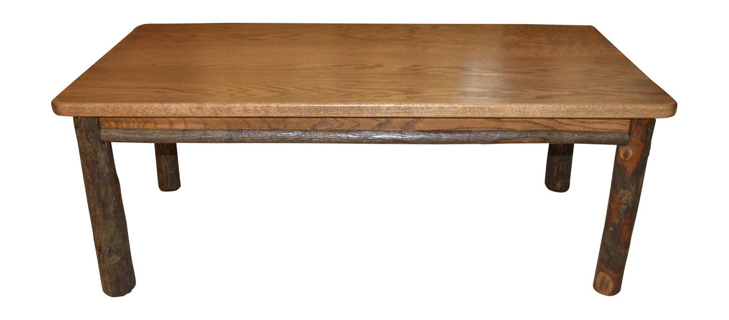 A&L Furniture Co. Amish Hickory Solid Wood Coffee Table - LEAD TIME TO SHIP 10 BUSINESS DAYS