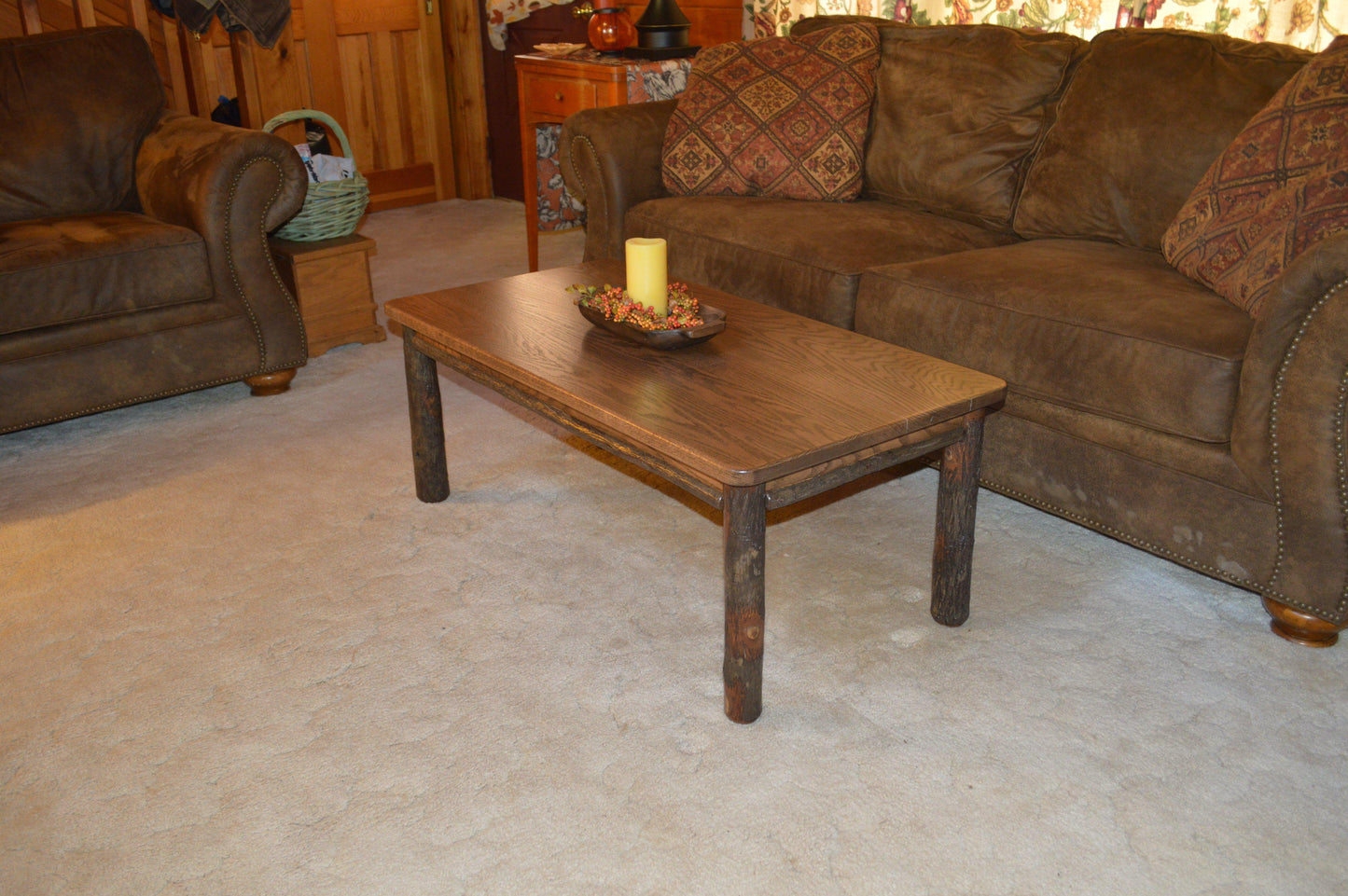 A&L Furniture Co. Amish Hickory Solid Wood Coffee Table - LEAD TIME TO SHIP 10 BUSINESS DAYS