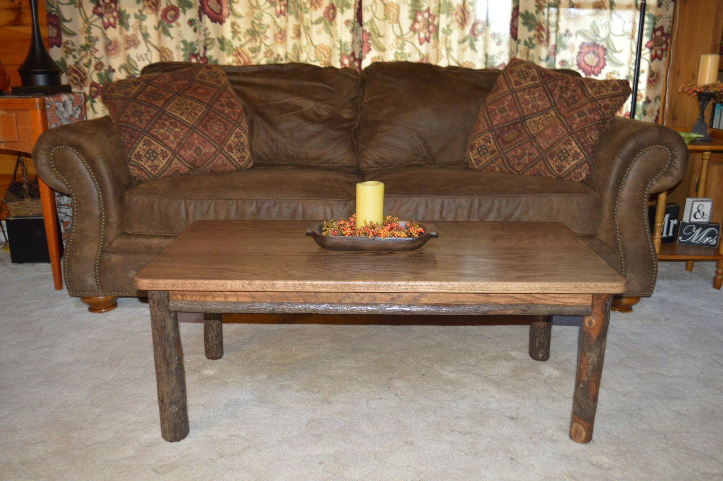 A&L Furniture Co. Amish Hickory Solid Wood Coffee Table - LEAD TIME TO SHIP 10 BUSINESS DAYS
