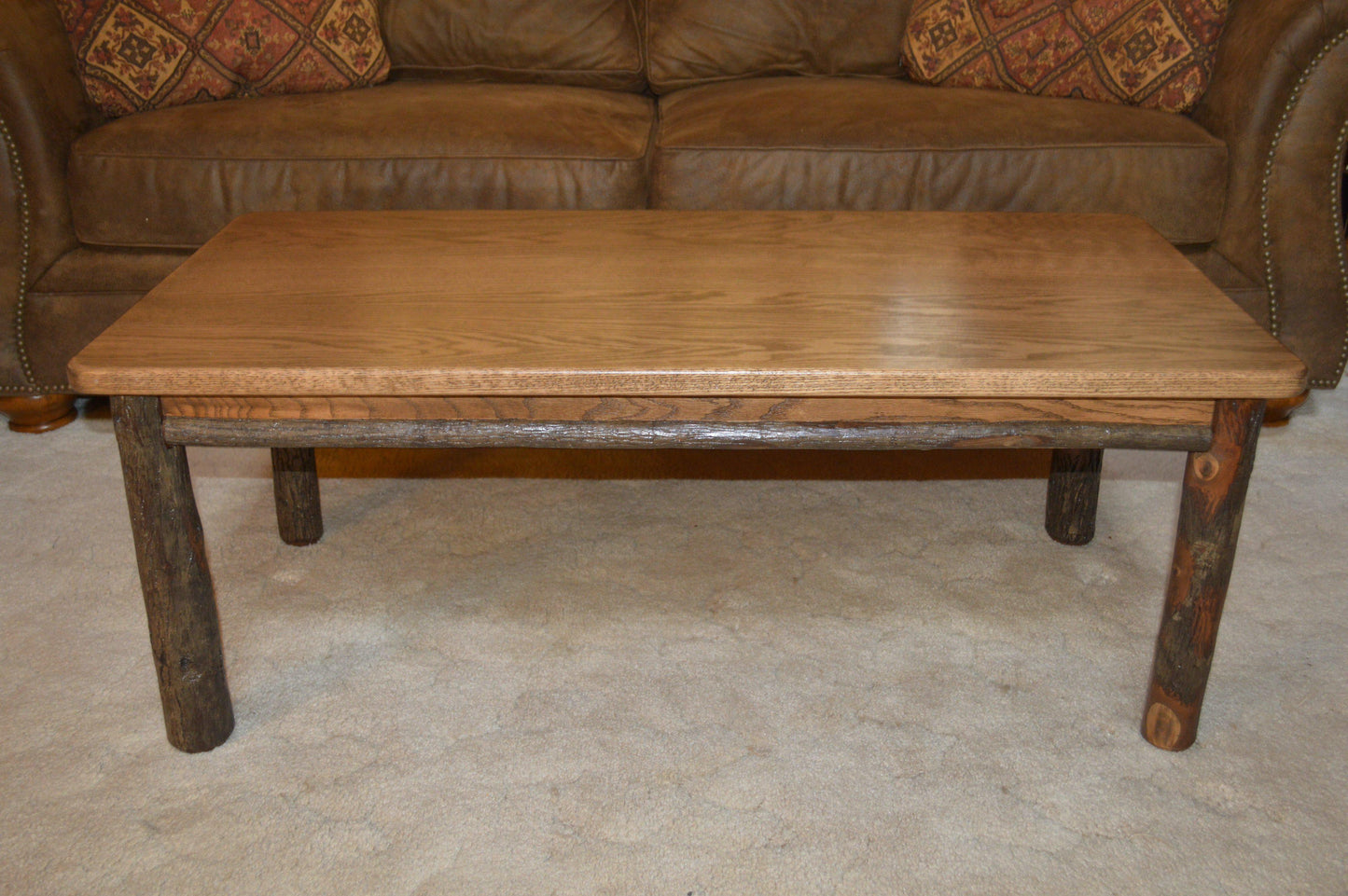 A&L Furniture Co. Amish Hickory Solid Wood Coffee Table - LEAD TIME TO SHIP 10 BUSINESS DAYS