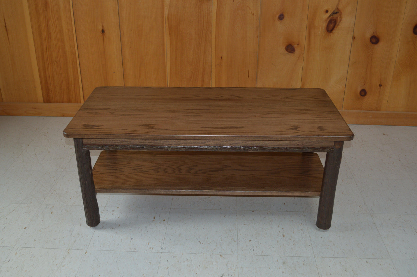 A&L Furniture Co. Hickory Solid Wood Coffee Table with Shelf - LEAD TIME TO SHIP 10 BUSINESS DAYS