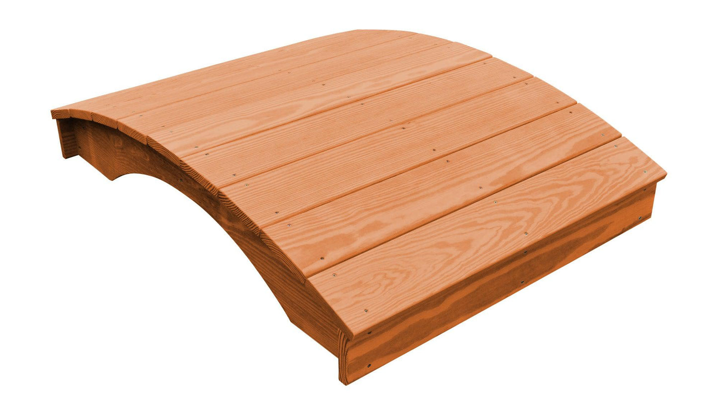 A&L Furniture Co. Western Red Cedar 3' x 6' Plank Garden Bridge - LEAD TIME TO SHIP 4 WEEKS OR LESS