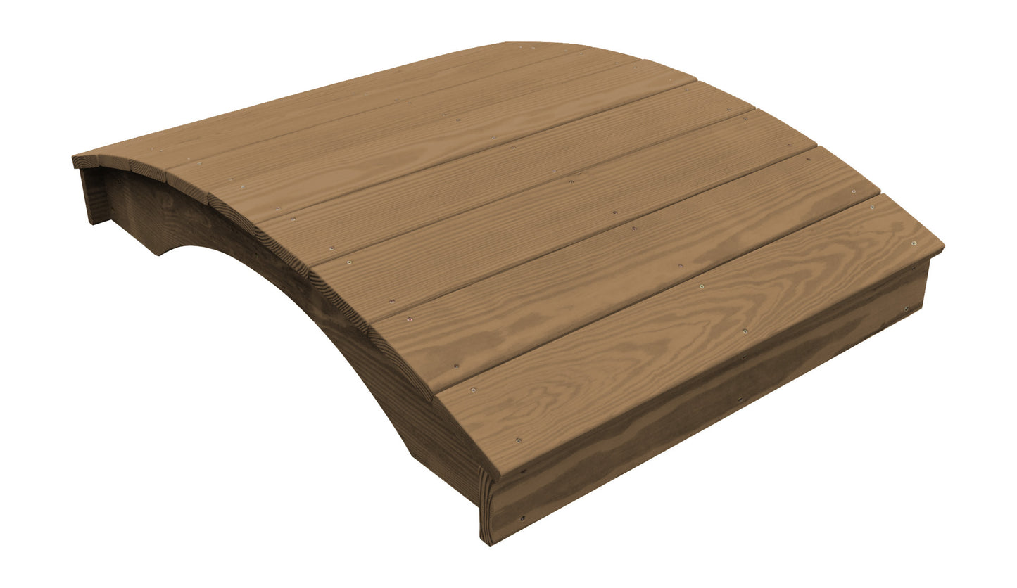 A&L Furniture Co. Western Red Cedar 3' x 6' Plank Garden Bridge - LEAD TIME TO SHIP 4 WEEKS OR LESS