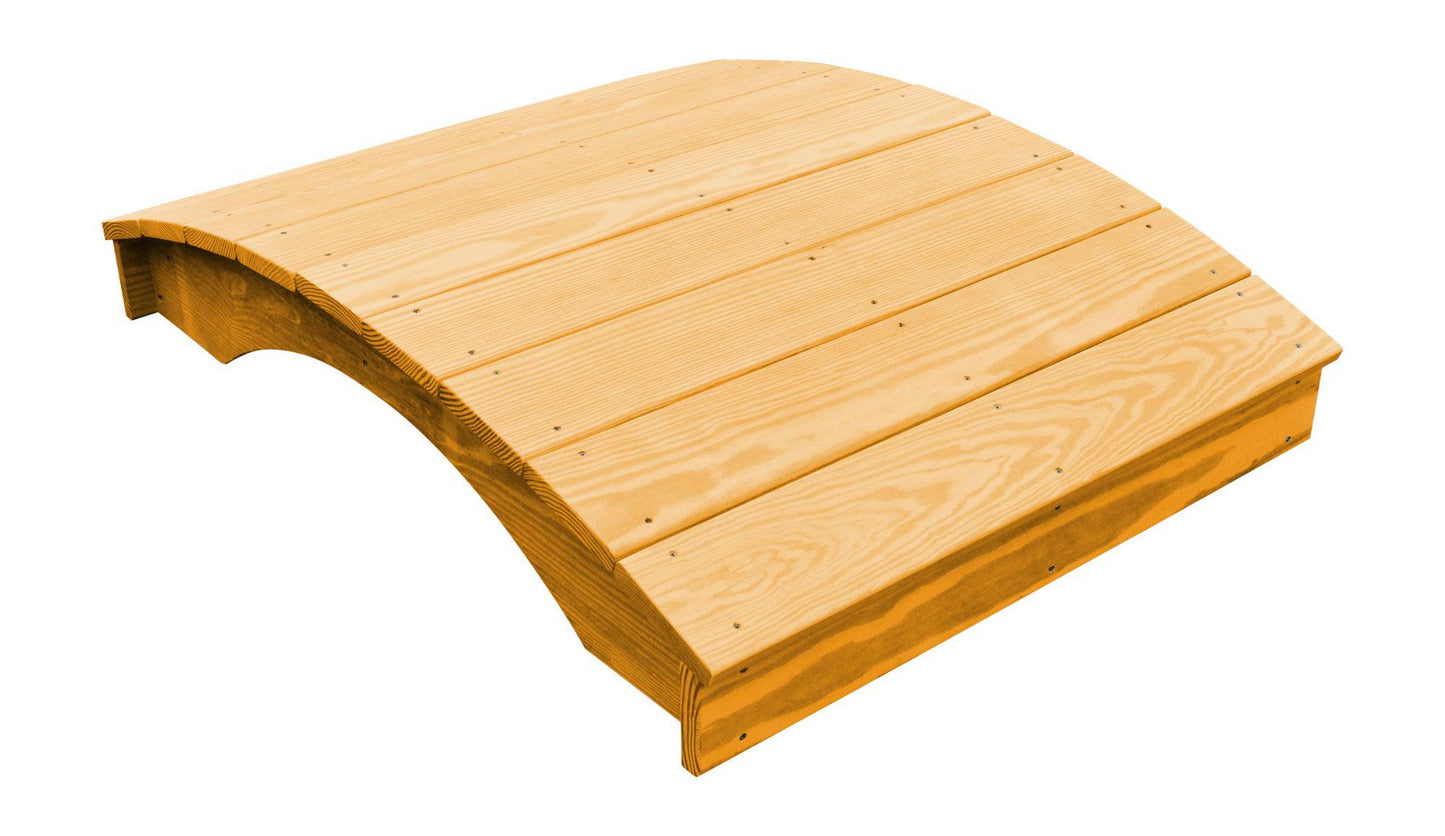A&L Furniture Co. Western Red Cedar 3' x 6' Plank Garden Bridge - LEAD TIME TO SHIP 4 WEEKS OR LESS