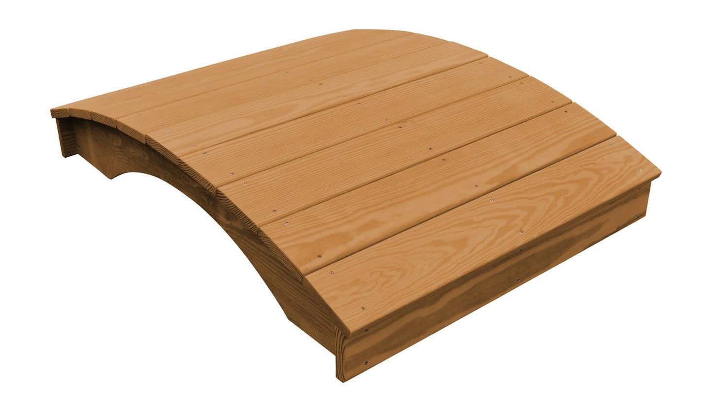 A&L Furniture Co. Western Red Cedar 3' x 6' Plank Garden Bridge - LEAD TIME TO SHIP 4 WEEKS OR LESS