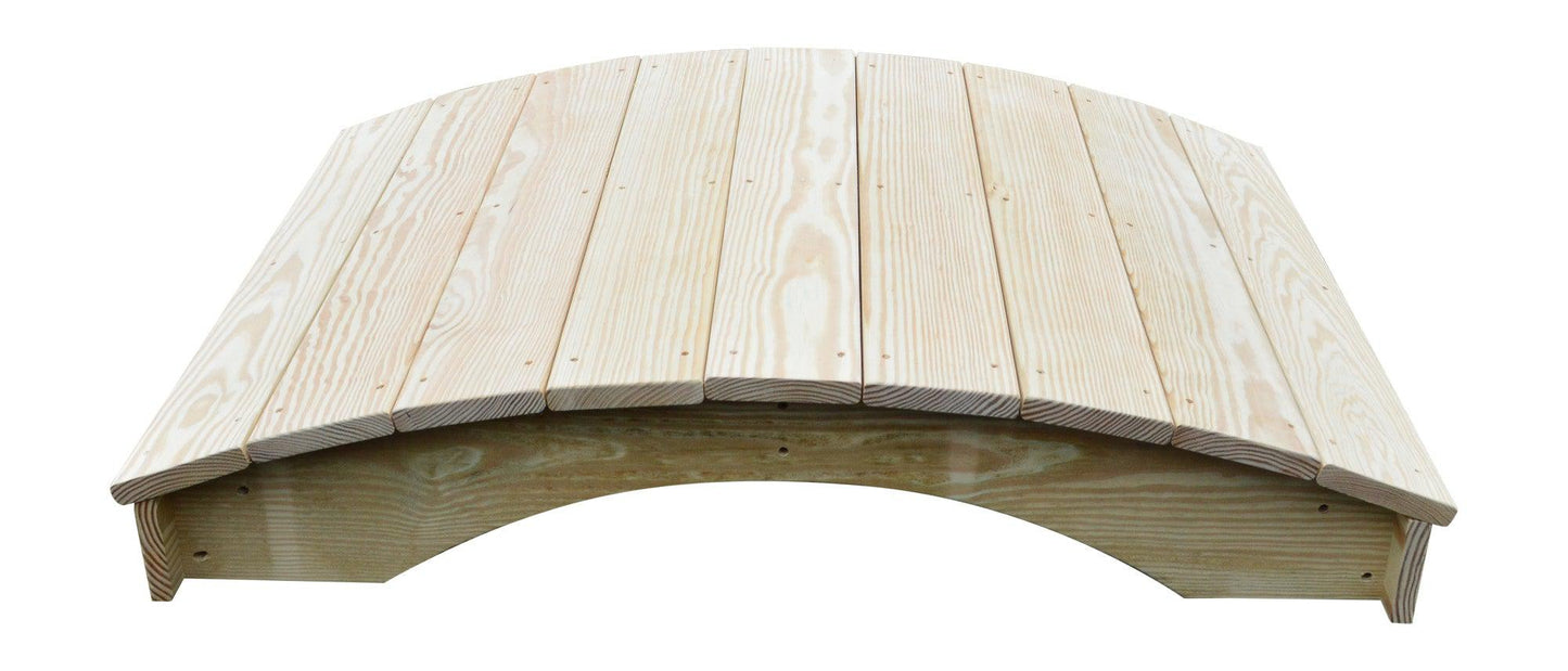 A&L Furniture Co. Western Red Cedar 3' x 6' Plank Garden Bridge - LEAD TIME TO SHIP 4 WEEKS OR LESS