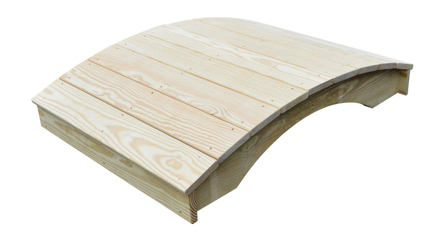 A&L Furniture Co. Western Red Cedar 3' x 6' Plank Garden Bridge - LEAD TIME TO SHIP 4 WEEKS OR LESS