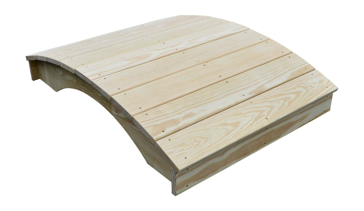 A&L Furniture Co. Western Red Cedar 3' x 6' Plank Garden Bridge - LEAD TIME TO SHIP 4 WEEKS OR LESS