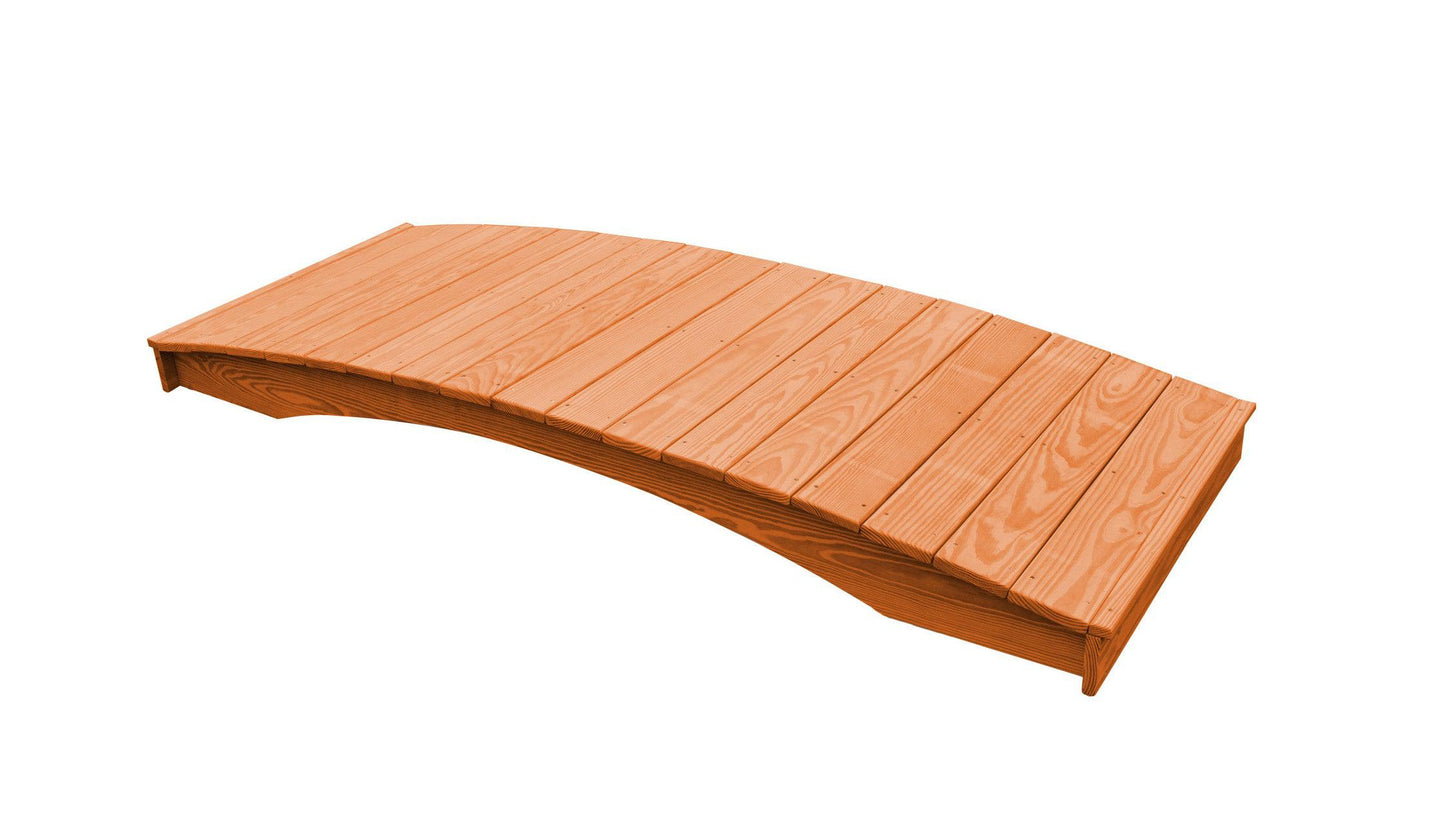 A&L Furniture Co. Western Red Cedar 3' x 8' Plank Garden Bridge - LEAD TIME TO SHIP 4 WEEKS OR LESS