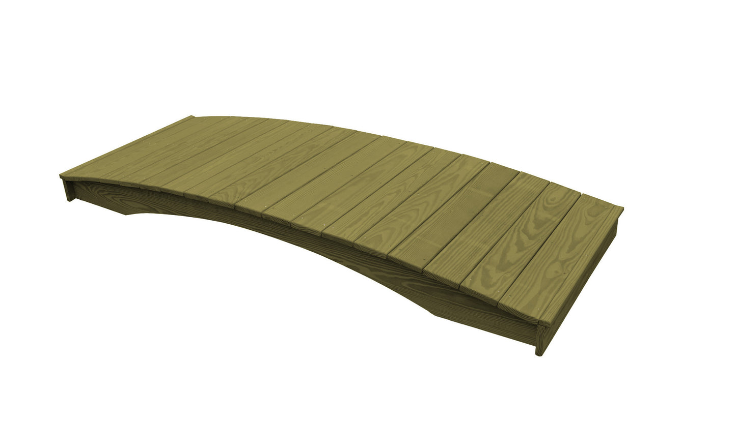 A&L Furniture Co. Western Red Cedar 3' x 8' Plank Garden Bridge - LEAD TIME TO SHIP 4 WEEKS OR LESS