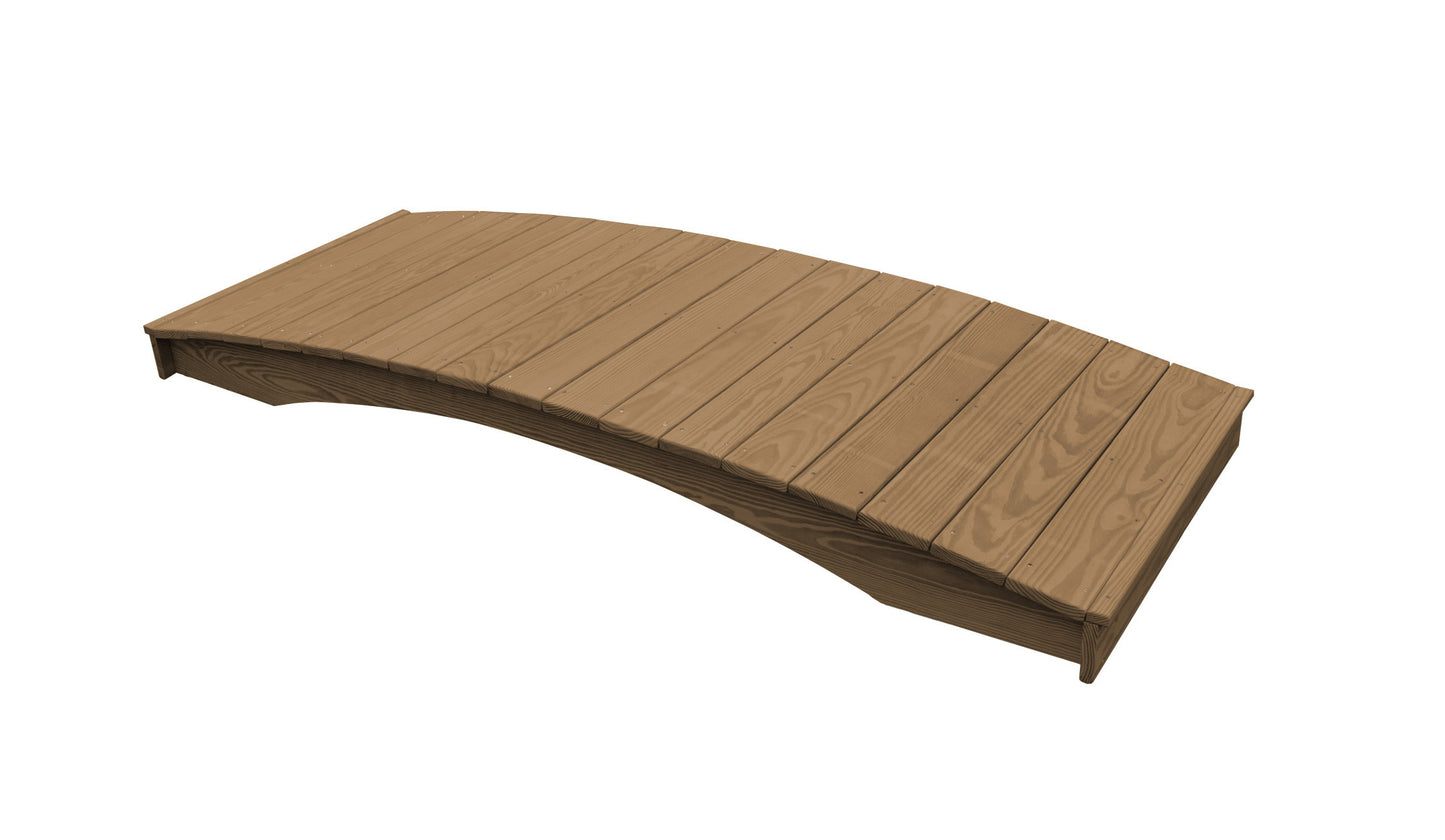 A&L Furniture Co. Western Red Cedar 3' x 10' Plank Garden Bridge - LEAD TIME TO SHIP 4 WEEKS OR LESS