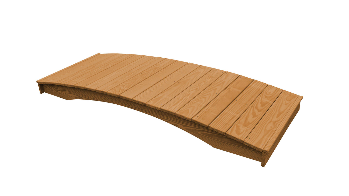 A&L Furniture Co. Western Red Cedar 3' x 8' Plank Garden Bridge - LEAD TIME TO SHIP 4 WEEKS OR LESS