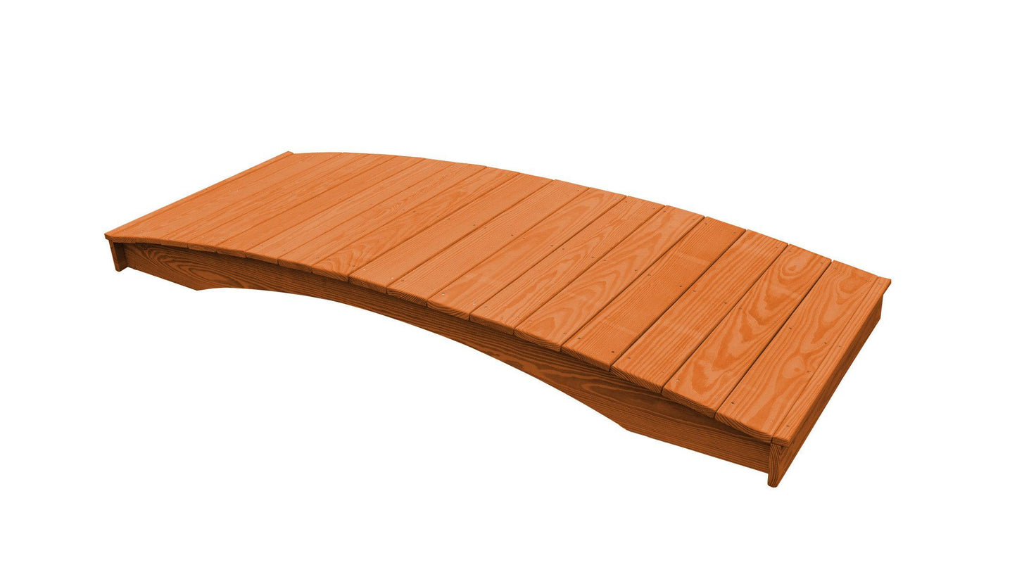 A&L Furniture Co. Western Red Cedar 3' x 8' Plank Garden Bridge - LEAD TIME TO SHIP 4 WEEKS OR LESS