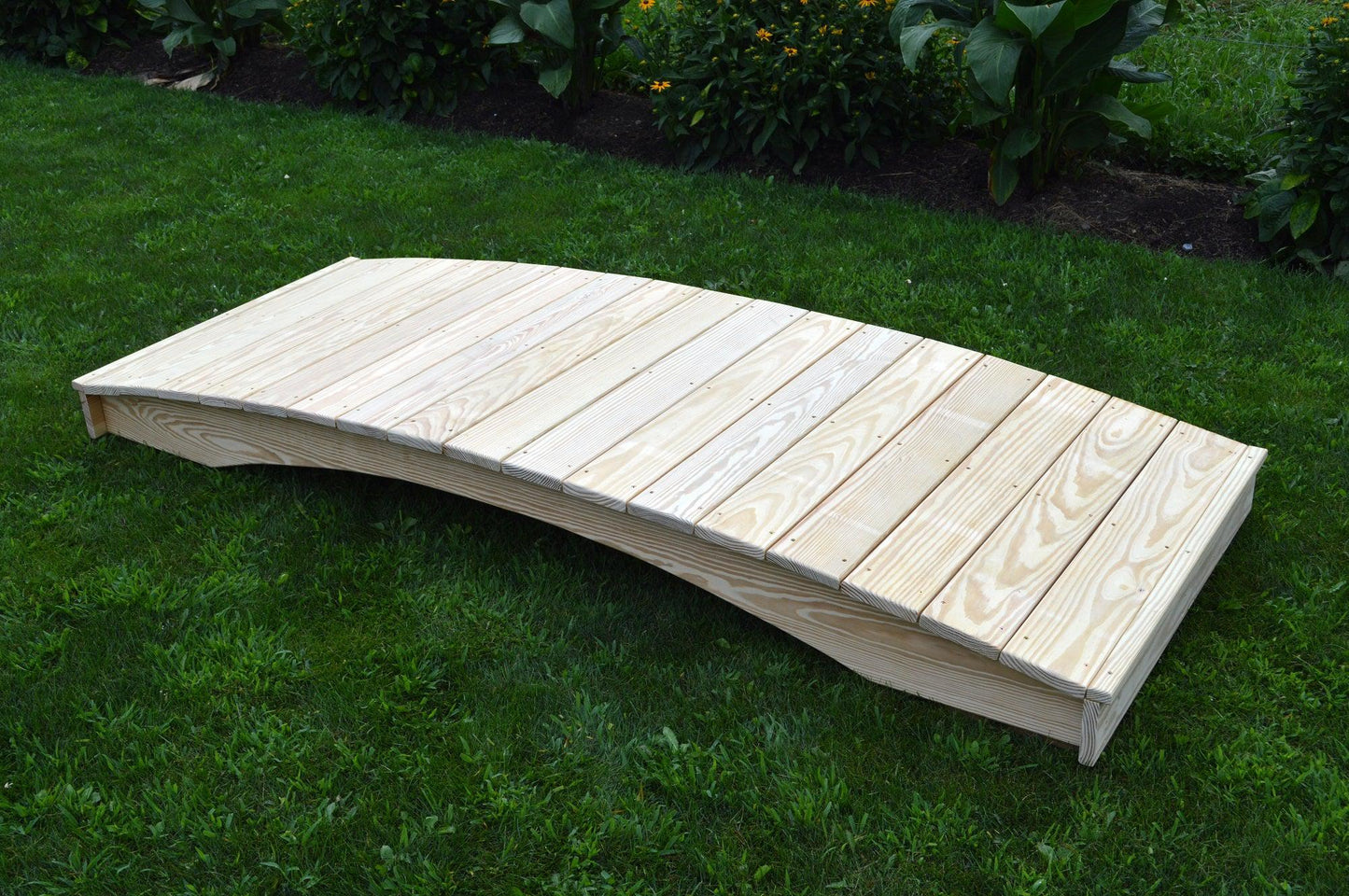 A&L Furniture Co. Western Red Cedar 3' x 10' Plank Garden Bridge - LEAD TIME TO SHIP 4 WEEKS OR LESS