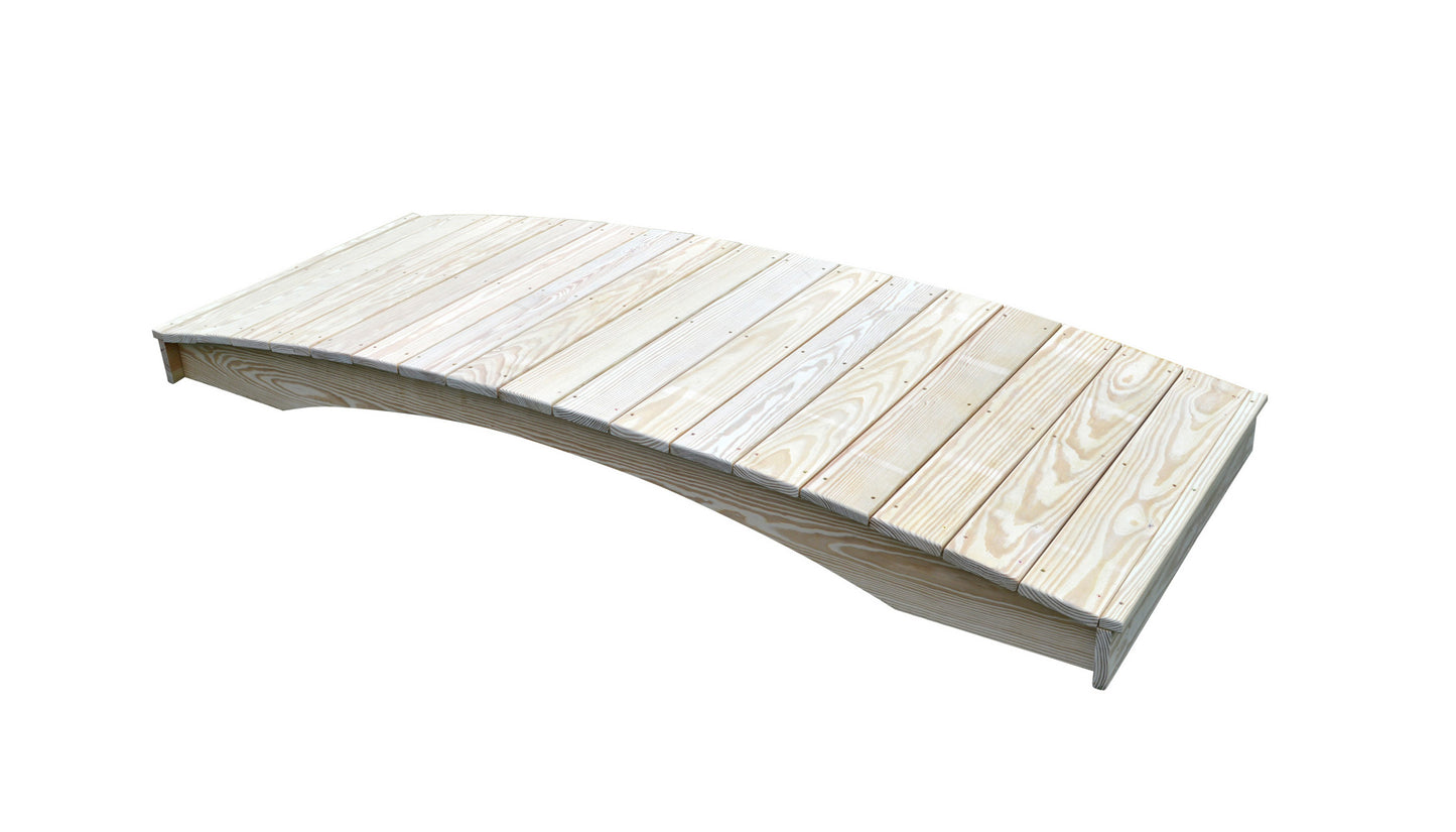 A&L Furniture Co. Western Red Cedar 3' x 8' Plank Garden Bridge - LEAD TIME TO SHIP 4 WEEKS OR LESS