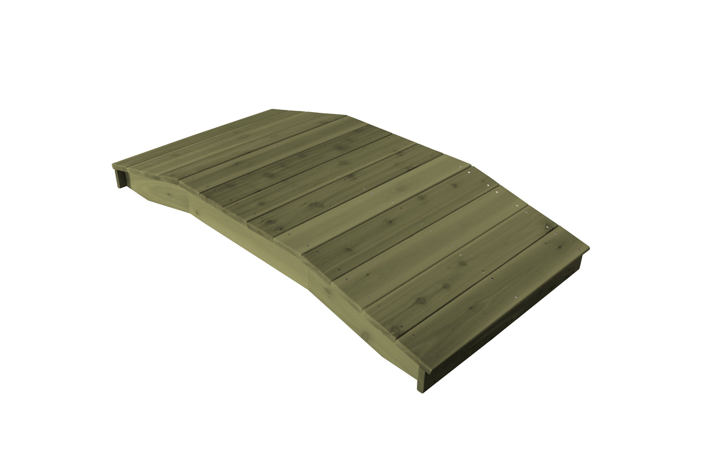 Backyard Crafts Western Red Cedar 3'  x  6' Standard Plank Bridge - LEAD TIME TO SHIP 2 WEEKS