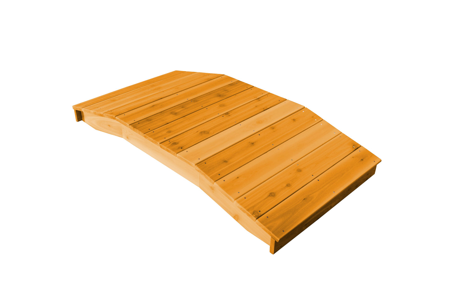 A&L Furniture Western Red Cedar 3'  x  8' Standard Plank Bridge - LEAD TIME TO SHIP 4 WEEKS OR LESS