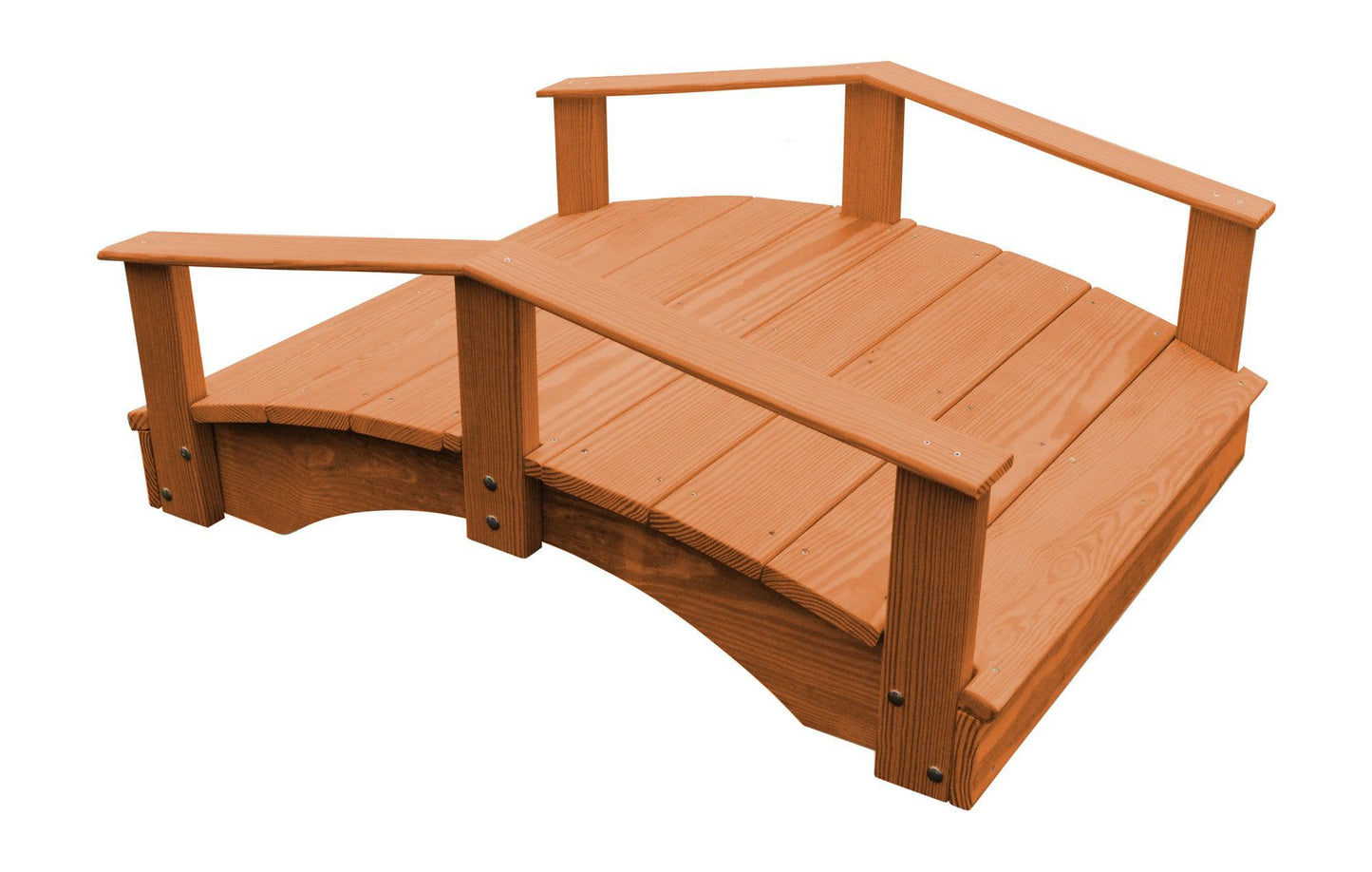 A&L Furniture Co. Western Red Cedar 3' x 4' Oriental Garden Bridge - LEAD TIME TO SHIP 4 WEEKS OR LESS