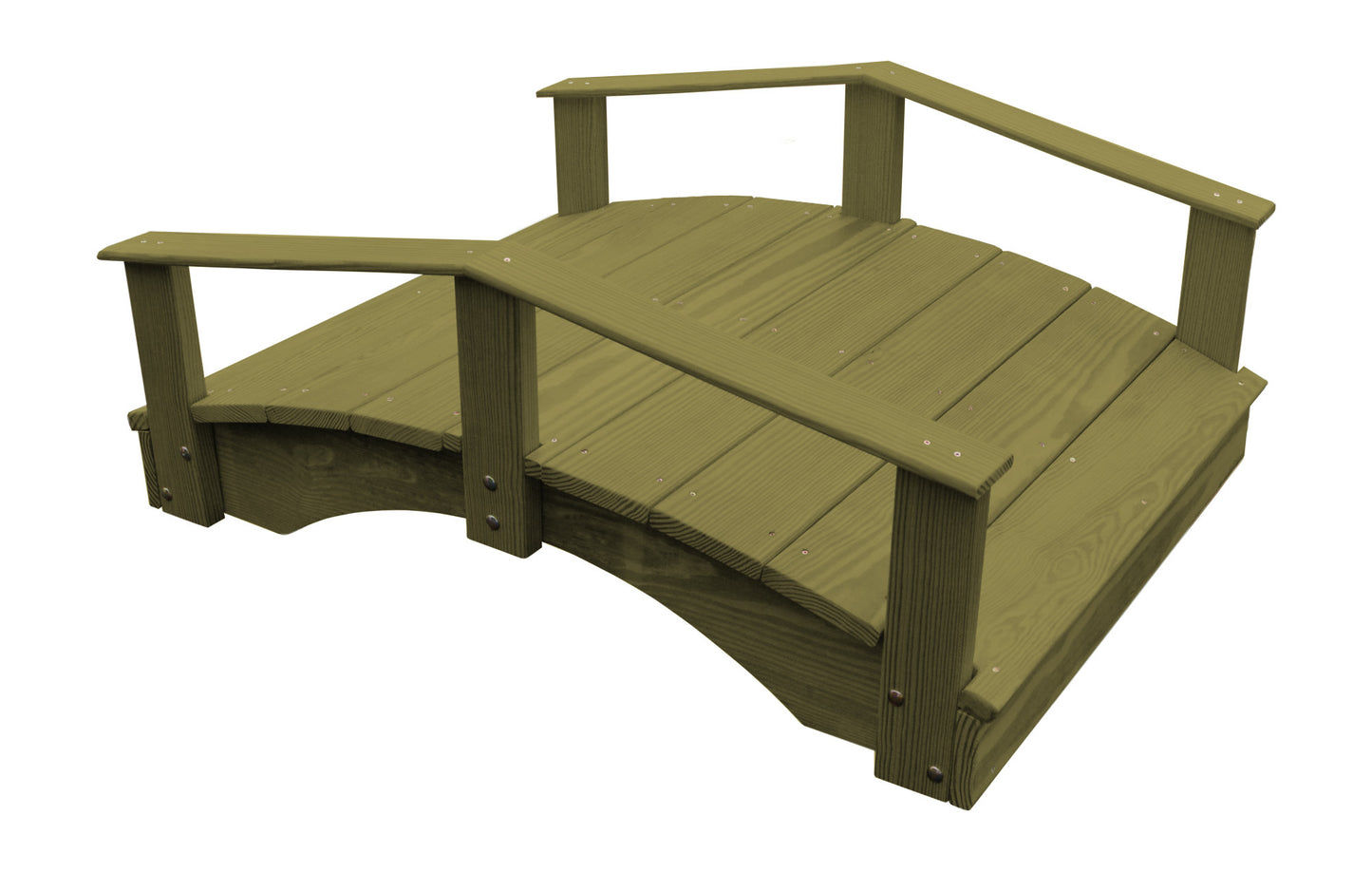 A&L Furniture Co. Western Red Cedar 3' x 4' Oriental Garden Bridge - LEAD TIME TO SHIP 4 WEEKS OR LESS