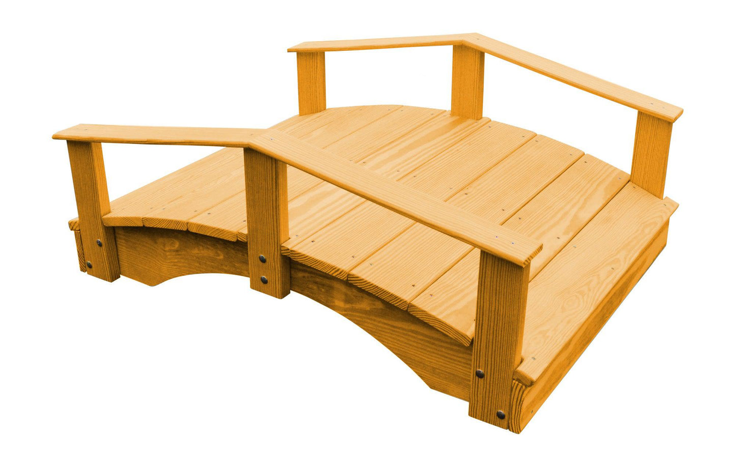 A&L Furniture Co. Western Red Cedar 3' x 4' Oriental Garden Bridge - LEAD TIME TO SHIP 4 WEEKS OR LESS