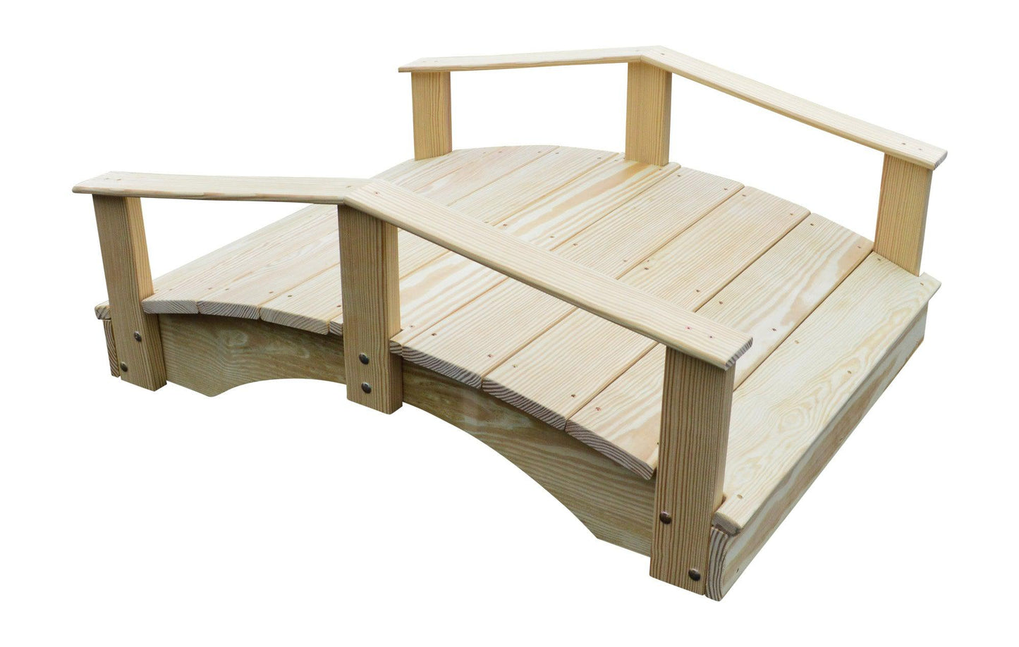 A&L Furniture Co. Western Red Cedar 3' x 6' Oriental Garden Bridge - LEAD TIME TO SHIP 4 WEEKS OR LESS