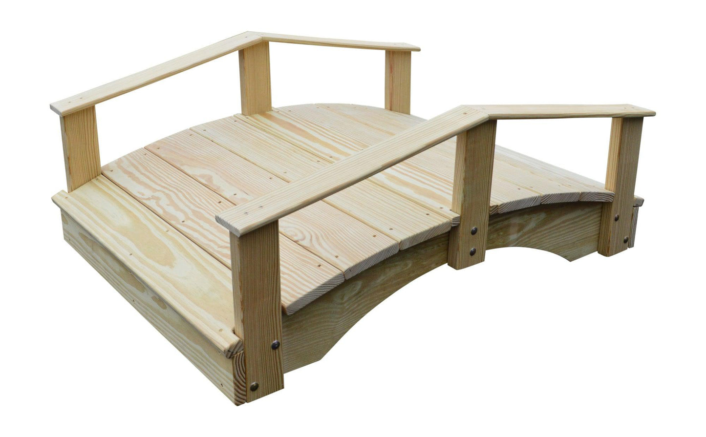 A&L Furniture Co. Western Red Cedar 3' x 4' Oriental Garden Bridge - LEAD TIME TO SHIP 4 WEEKS OR LESS