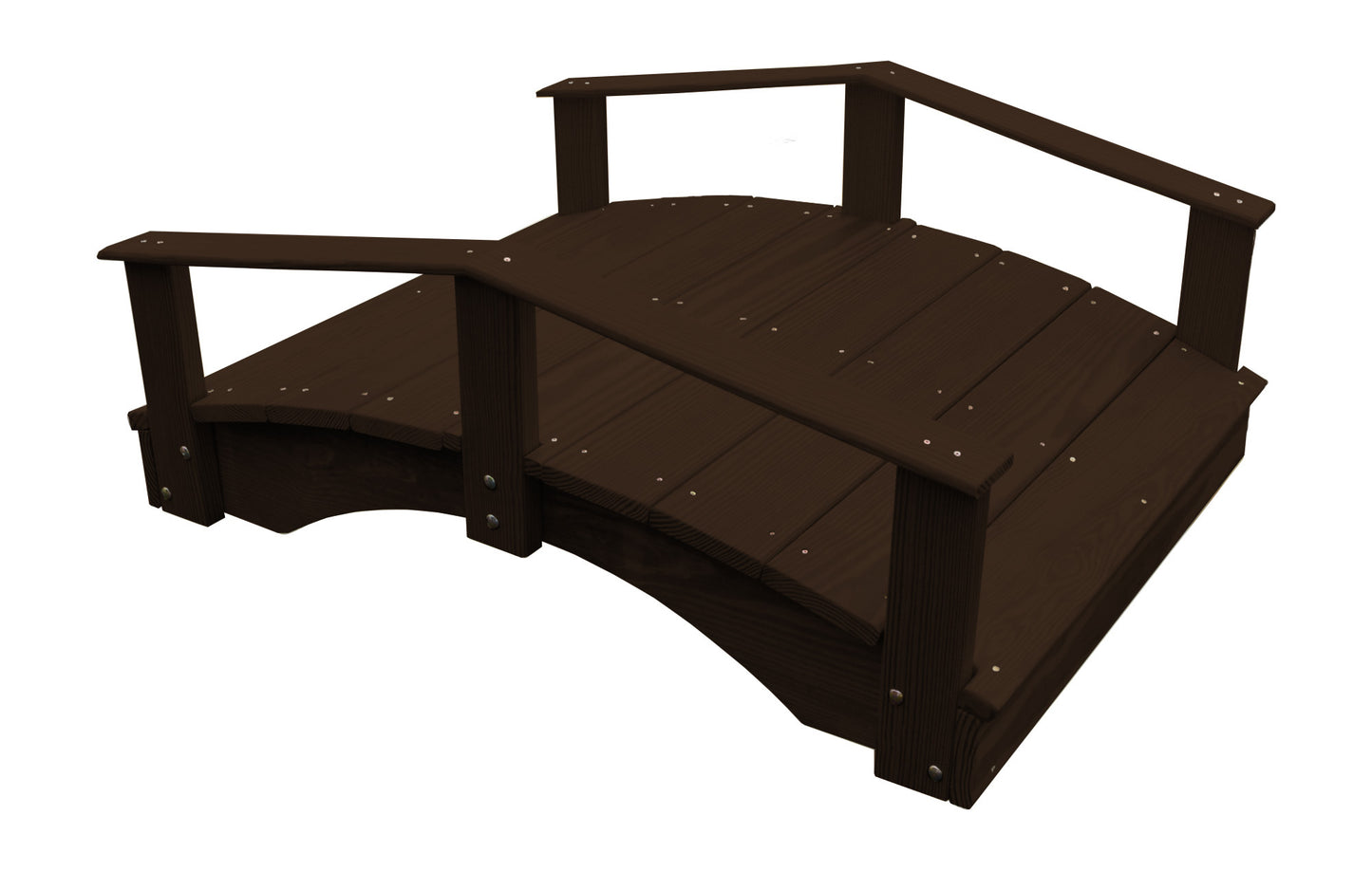 A&L Furniture Co. Western Red Cedar 3' x 4' Oriental Garden Bridge - LEAD TIME TO SHIP 4 WEEKS OR LESS