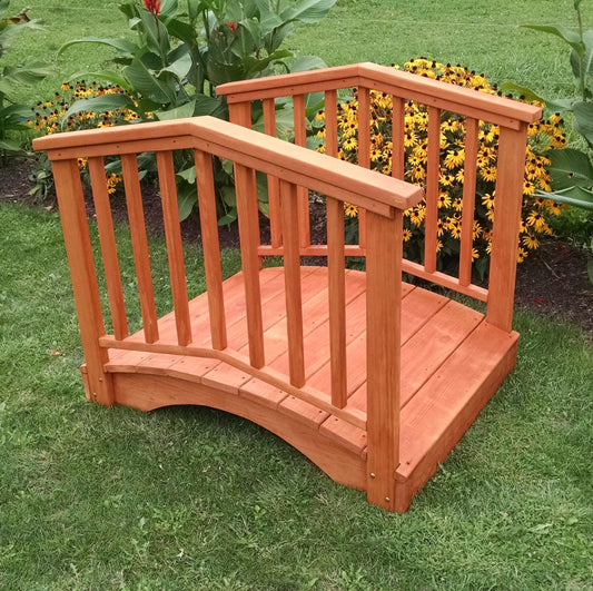 A&L Furniture Co. Western Red Cedar 3' X 4' Baluster Bridge - LEAD TIME TO SHIP 2 WEEKS