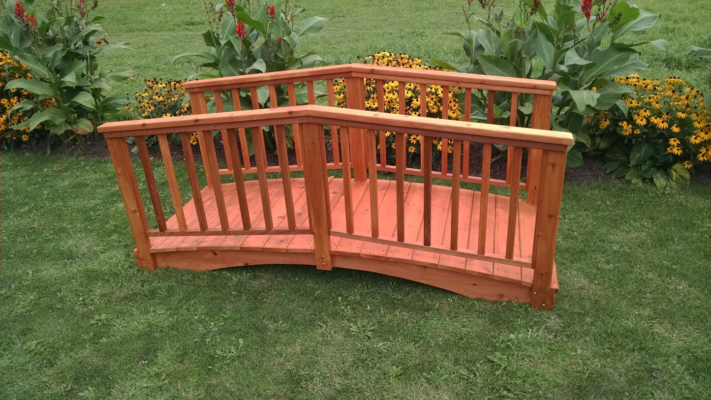 A&L Furniture Co. Western Red Cedar 3' X 8' Baluster Bridge - LEAD TIME TO SHIP 2 WEEKS