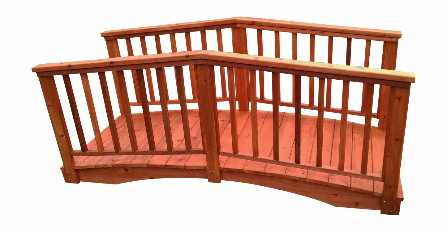 A&L Furniture Co. Western Red Cedar 3' X 8' Baluster Bridge - LEAD TIME TO SHIP 4 WEEKS OR LESS