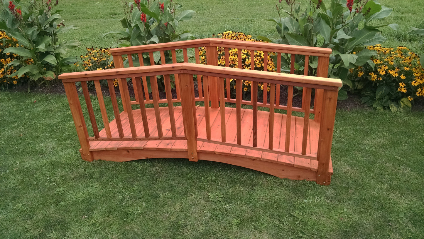 A&L Furniture Co. Western Red Cedar 4' X 8' Baluster Bridge - LEAD TIME TO SHIP 4 WEEKS OR LESS
