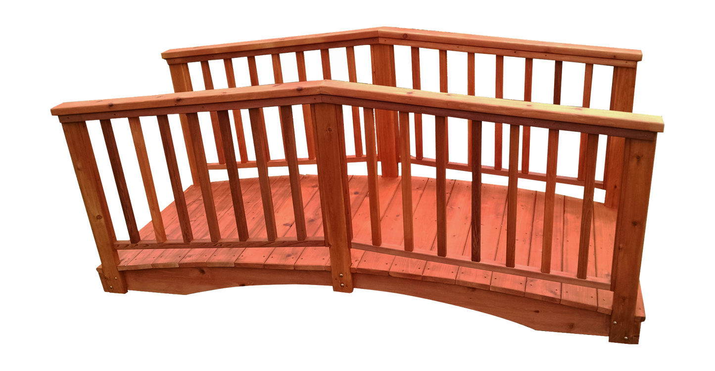 A&L Furniture Co. Western Red Cedar 3' X 10' Baluster Bridge - LEAD TIME TO SHIP 2 WEEKS