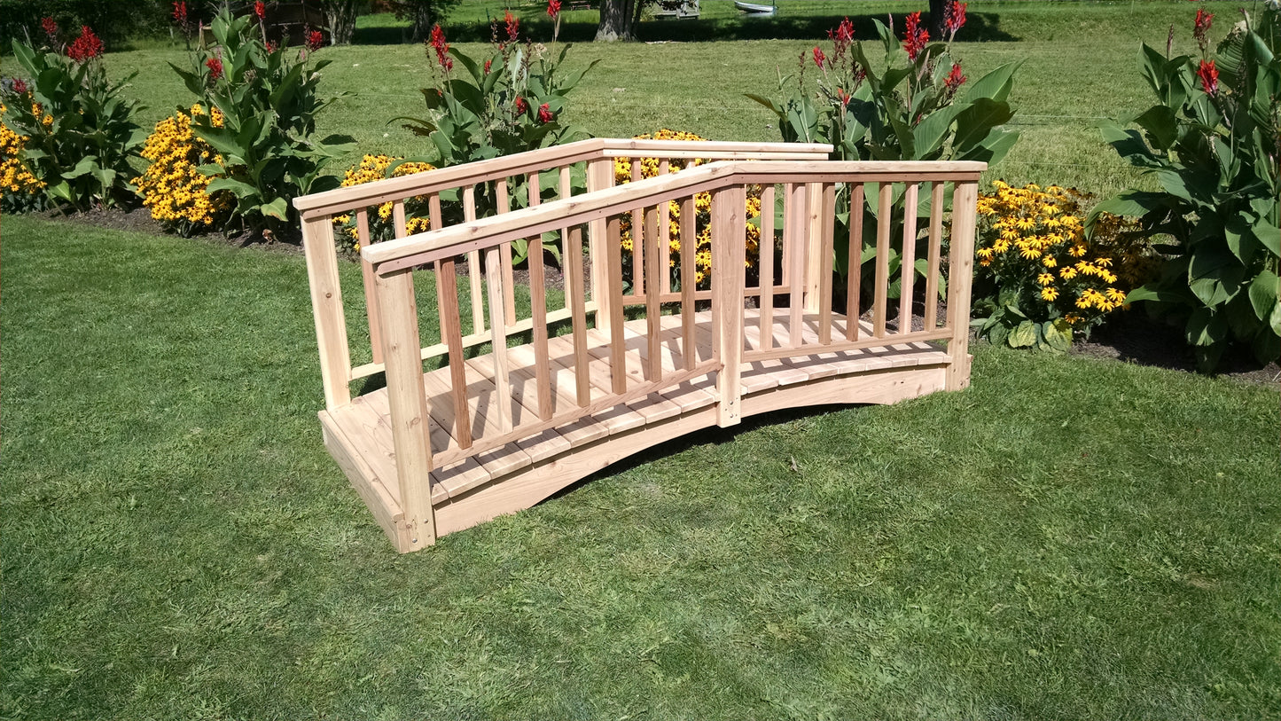 A&L Furniture Co. Western Red Cedar 3' X 8' Baluster Bridge - LEAD TIME TO SHIP 2 WEEKS