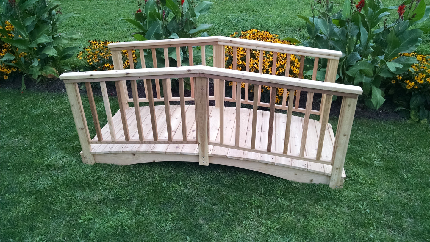 A&L Furniture Co. Western Red Cedar 3' X 8' Baluster Bridge - LEAD TIME TO SHIP 4 WEEKS OR LESS