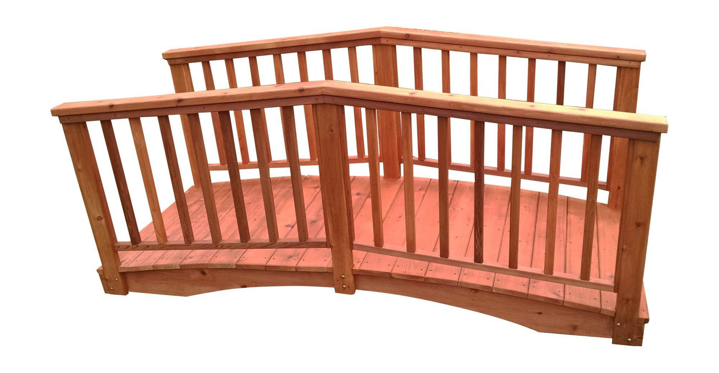 A&L Furniture Co. Western Red Cedar 3' X 8' Baluster Bridge - LEAD TIME TO SHIP 2 WEEKS