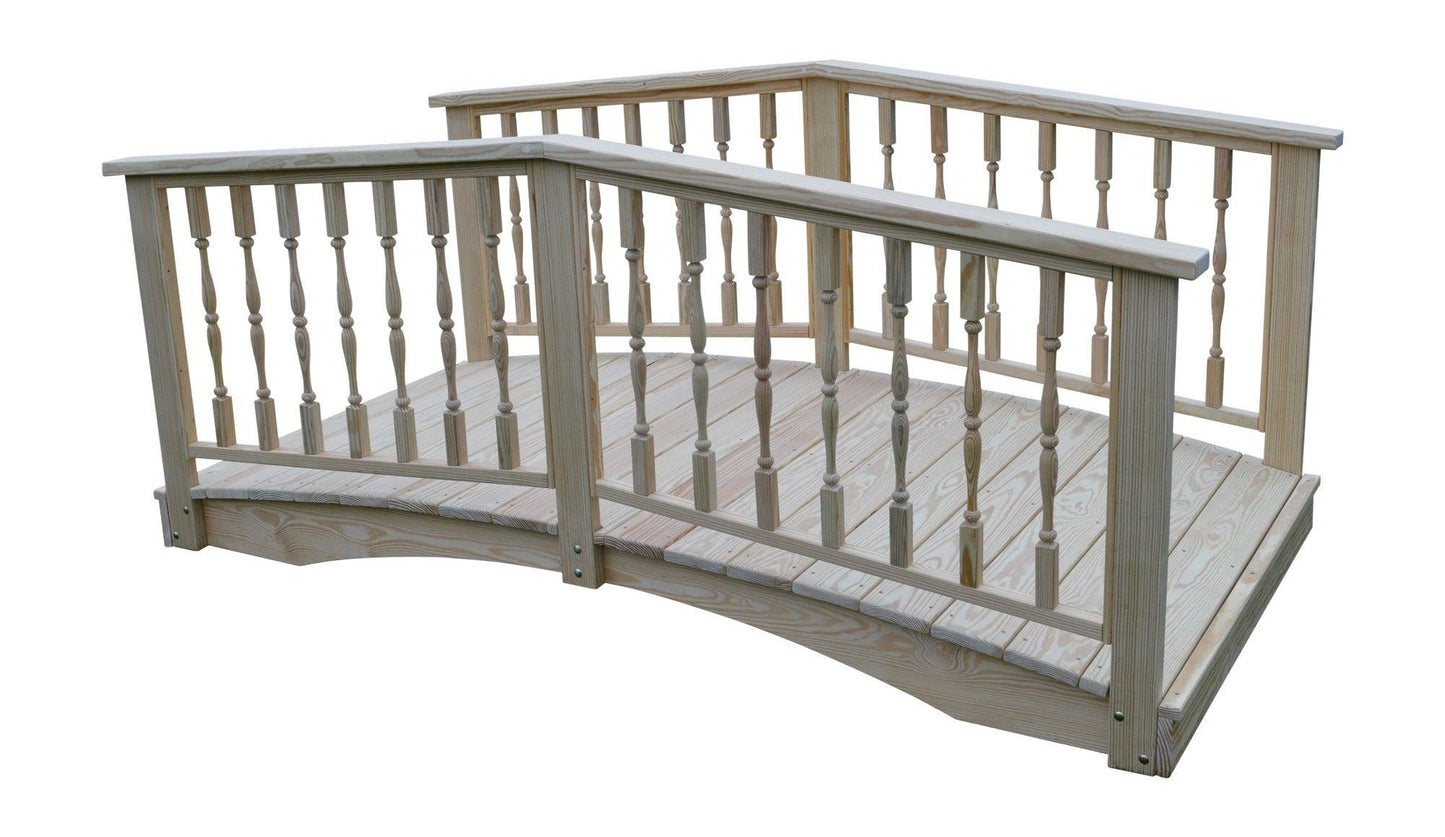 A&L Furniture Co. Western Red Cedar 3' x 8' Spindle Bridge - LEAD TIME TO SHIP 2 WEEKS
