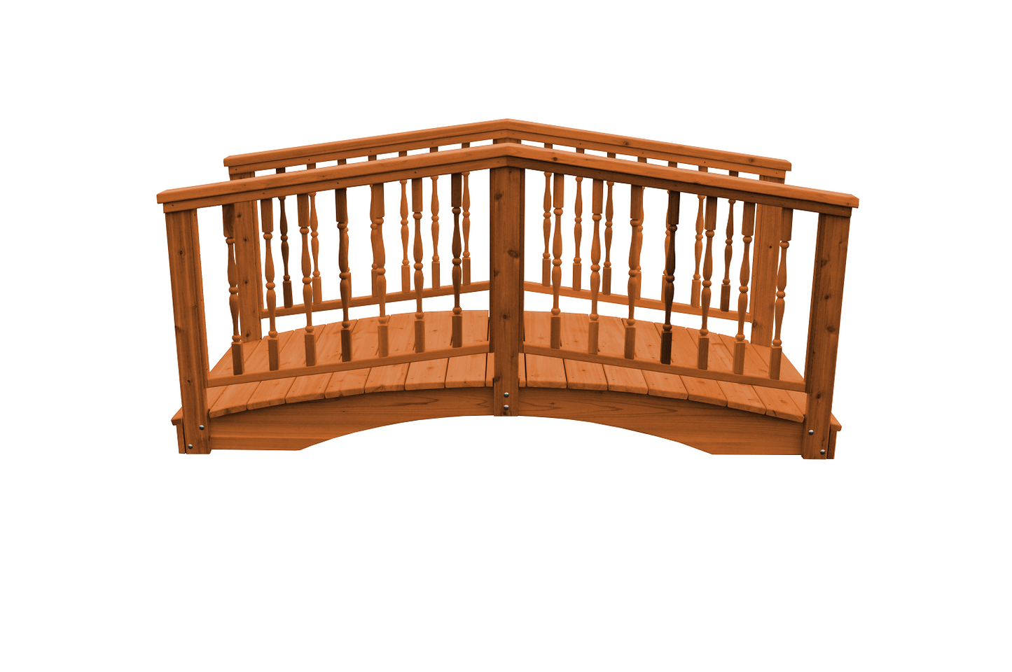 A&L Furniture Co. Western Red Cedar 3' x 8' Spindle Bridge - LEAD TIME TO SHIP 4 WEEKS OR LESS