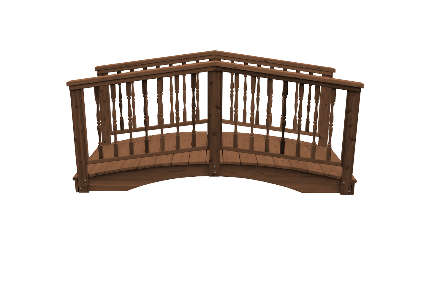 A&L Furniture Co. Western Red Cedar 3' x 6' Spindle Bridge - LEAD TIME TO SHIP 4 WEEKS OR LESS