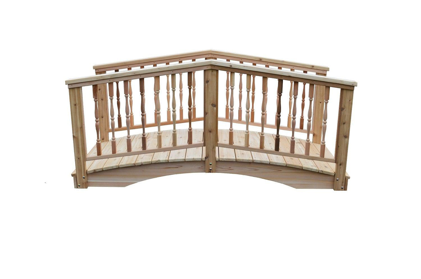 A&L Furniture Co. Western Red Cedar 4' x 12' Spindle Bridge - LEAD TIME TO SHIP 2 WEEKS