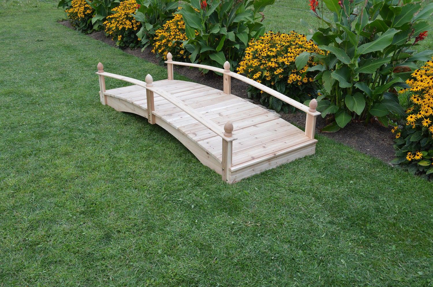 A&L Furniture Co. Western Red Cedar 4'X10' Acorn Garden Bridge (THIS ITEM HAS BEEN DISCONTINUED) - LEAD TIME TO SHIP 2 WEEKS
