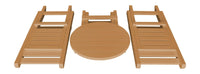 A&L Furniture Co. Recycled Plastic Amish Coronado Round Folding Bistro Set - Cedar