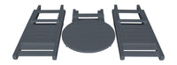 A&L Furniture Co. Recycled Plastic Amish Coronado Round Folding Bistro Set - Dark Gray