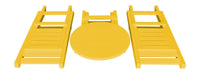 A&L Furniture Co. Recycled Plastic Amish Coronado Round Folding Bistro Set - Lemon Yellow