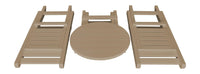 A&L Furniture Co. Recycled Plastic Amish Coronado Round Folding Bistro Set - Weatheredwood